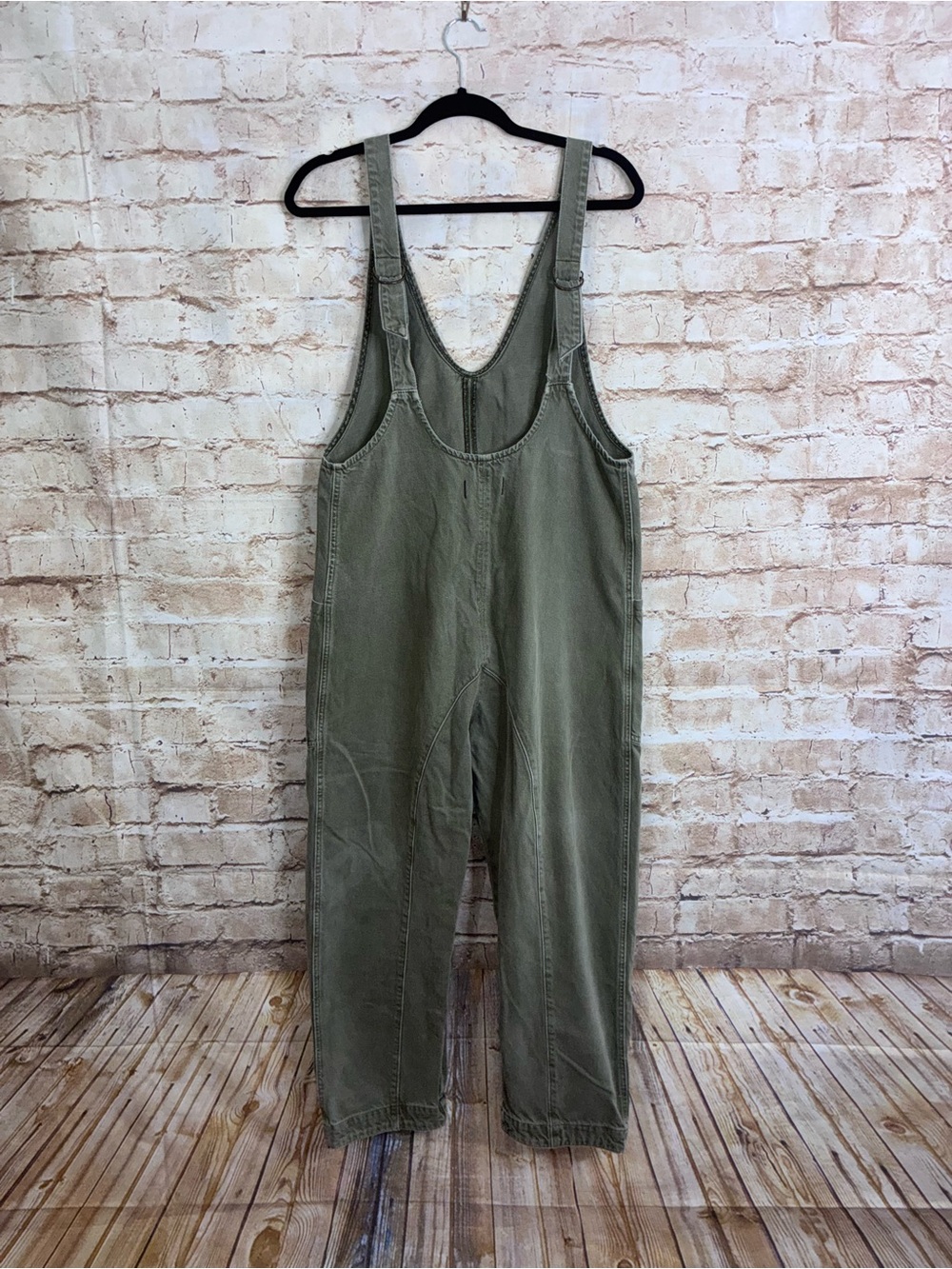 Free People We The Free High Roller Jumpsuit Utility Overall in Green Size XS - Picture 7 of 10